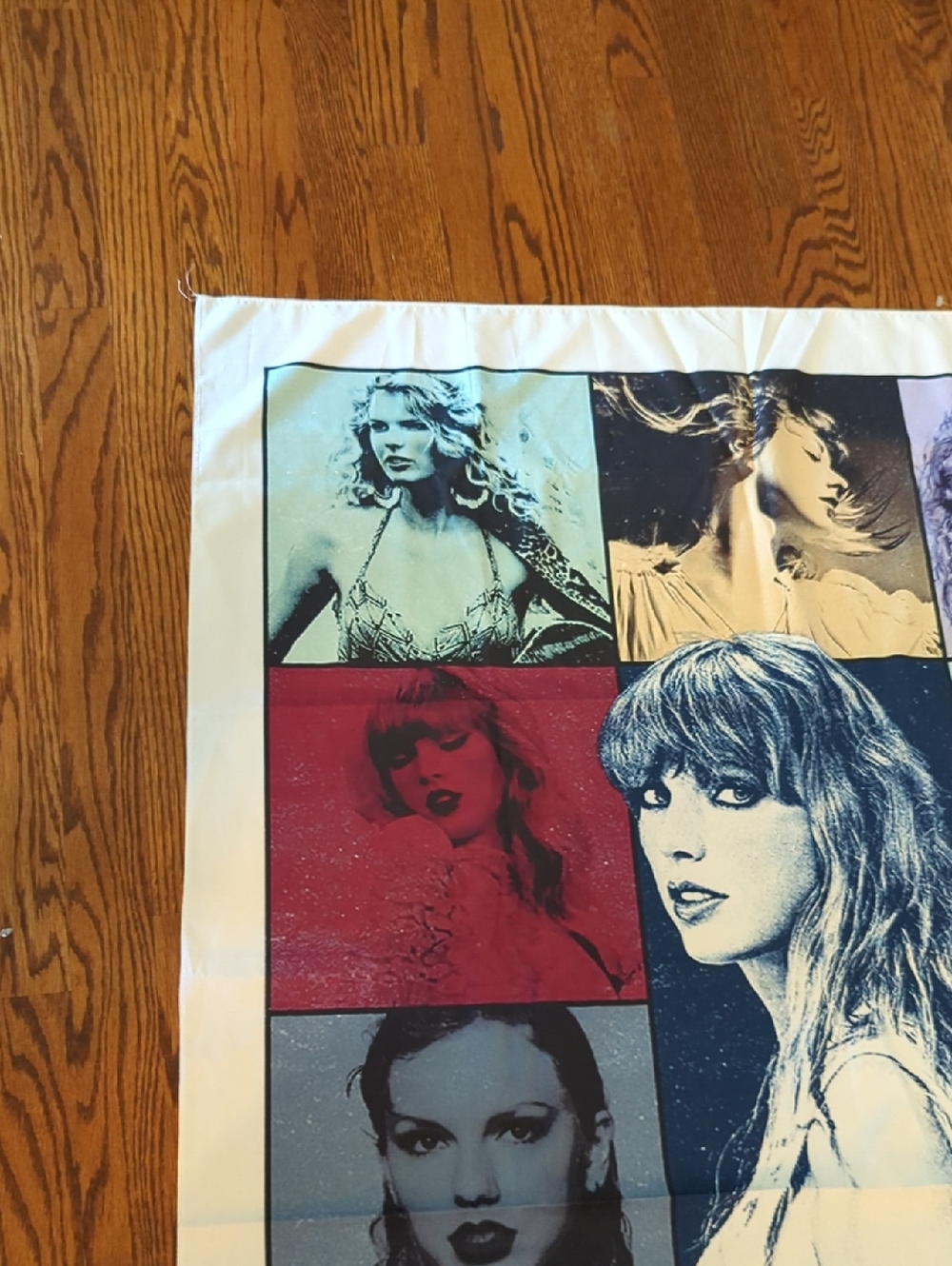 Taylor Swift 'The Eras Tour' Fabric Satin Banner/ Throw Large Multi Color - Picture 4 of 9